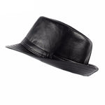 Brim Leather Cool Fedora Hat