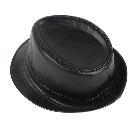 Brim Leather Cool Fedora Hat