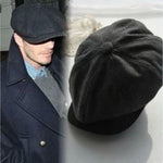 Tweed Herringbone Flat Hat