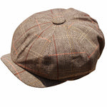 French Style Checked Flat Hat