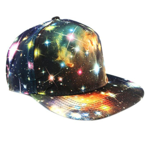 Cool Galaxy Printed Fitted Cap